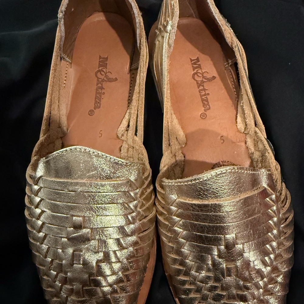 NEW-Macarena Mexican Gold color Huaraches - Picture 5 of 6